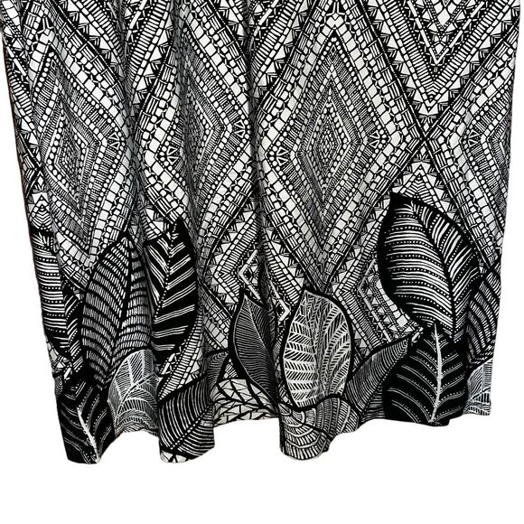 NWT ASHLEY STEWART Women’s Black White Geometric Floral Maxi Dress Size 18/20 - Picture 7 of 13